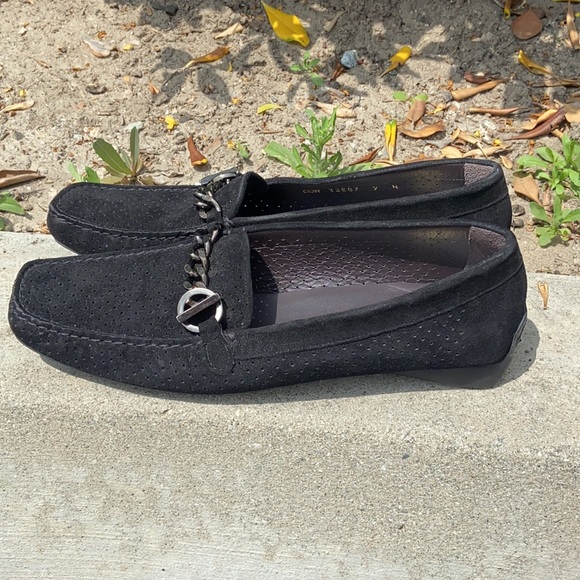 Stuart Weitzman Black Suede Driving Loafers Flats Sz 9 N - Picture 7 of 16